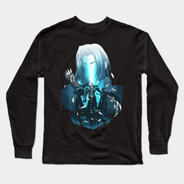 Man with Black Cape v2 Long Sleeve T-Shirt by plonkbeast